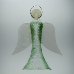 Glasengel Engel groß Kristall grün 1