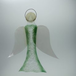 Glasengel Engel groß Kristall grün 2