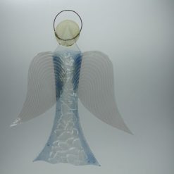 Glasengel Engel groß Kristall hellblau 2