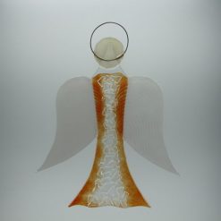 Glasengel Engel groß Kristall orange 1