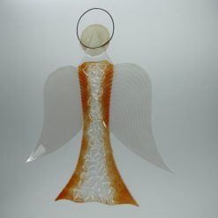 Glasengel Engel groß Kristall orange 2