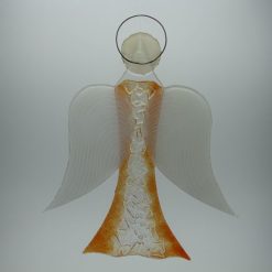Glasengel Engel groß Kristall orange 3