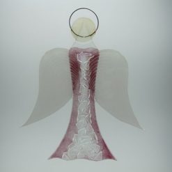 Glasengel Engel groß Kristall rosa 1