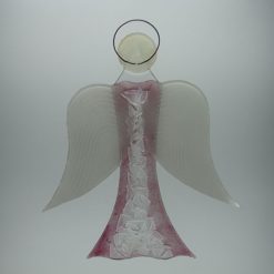 Glasengel Engel groß Kristall rosa 3