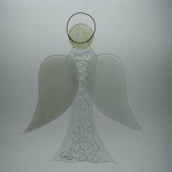 Glasengel Engel groß Kristall transparent 3