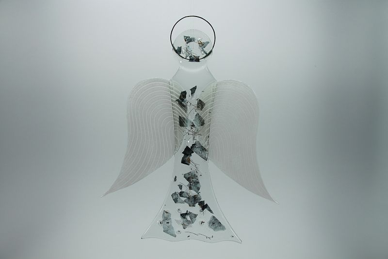 Glasengel Engel groß Metall 1