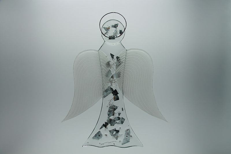 Glasengel Engel groß Metall 3