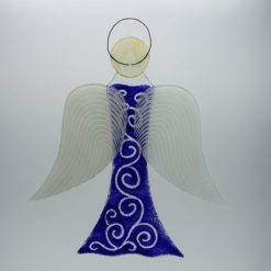 Glasengel Engel groß dunkelblau barock 1 3