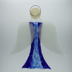 Glasengel Engel groß dunkelblau blau 2 3
