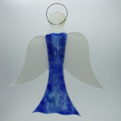 Glasengel Engel groß dunkelblau blau 3 2