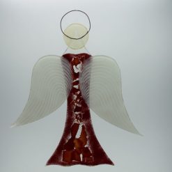 Glasengel Engel groß dunkelrot rot 1 3
