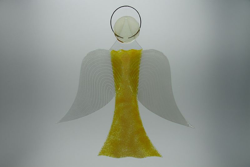 Glasengel Engel groß gelb 1