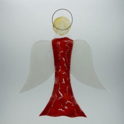 Glasengel Engel groß hellrot rot 1 1