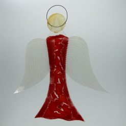 Glasengel Engel groß hellrot rot 1 2