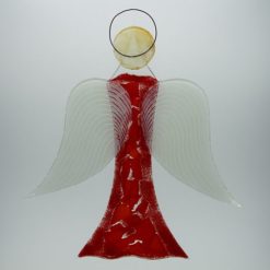 Glasengel Engel groß hellrot rot 1 3