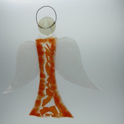 Glasengel Engel groß orange 2