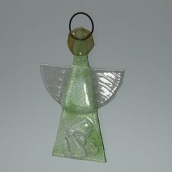 Glasengel Engel klein Kristall Grün 3