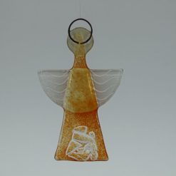 Glasengel Engel klein Kristall Orange 2