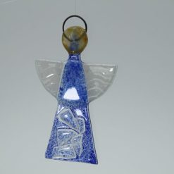 Glasengel Engel klein Kristall blau 3