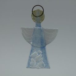 Glasengel Engel klein Kristall hellblau 1