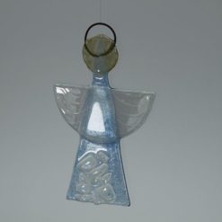 Glasengel Engel klein Kristall hellblau 3