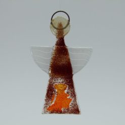 Glasengel Engel klein dunkelrot orange 1 1
