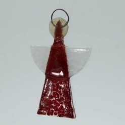 Glasengel Engel klein dunkelrot rot 1 3