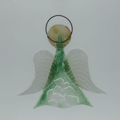 Glasengel Engel mittel Kristall grün 1