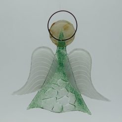 Glasengel Engel mittel Kristall grün 2