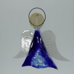 Glasengel Engel mittel dunkelblau blau 1 3