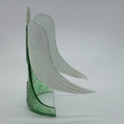 Glasengel Engel stehend Kristall grün 2