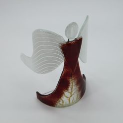 Glasengel Engel stehend dunkelrot Baum 4