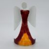 Glasengel Engel stehend dunkelrot orange 1