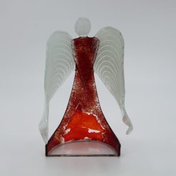 Glasengel Engel stehend dunkelrot rot  1 3