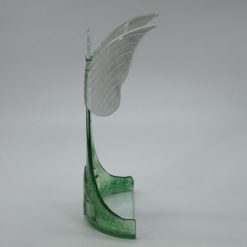 Glasengel Engel stehend oben Kristall grün 2