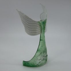 Glasengel Engel stehend oben Kristall grün 5