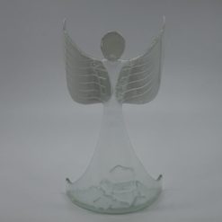 Glasengel Engel stehend oben Kristall transparent 1