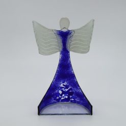 Glasengel Engel stehend oben dunkelblau blau 2 3