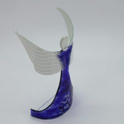 Glasengel Engel stehend oben dunkelblau blau 2 4