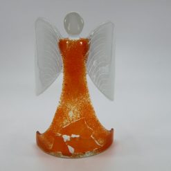 Glasengel Engel stehend orange 1
