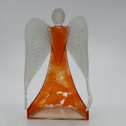 Glasengel Engel stehend orange 3