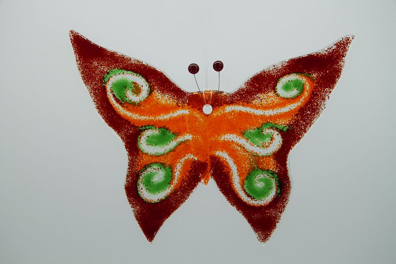 Amia Saphir-Schmetterling Sonnenfänger – Handgefertigt Aus Glas, Mehrfarbig, Mittelgroß, Inkl. Aufhängekette