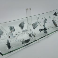 Glasschale Schiff Metall 1