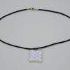 Glasschmuck Glaskette transparent hellblau Noppen 1