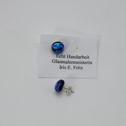 Glasschmuck Ohrstecker hellblau 1