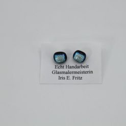 Glasschmuck Ohrstecker silber 1