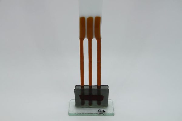 Glasfigur Herzkönig weiß rot 4