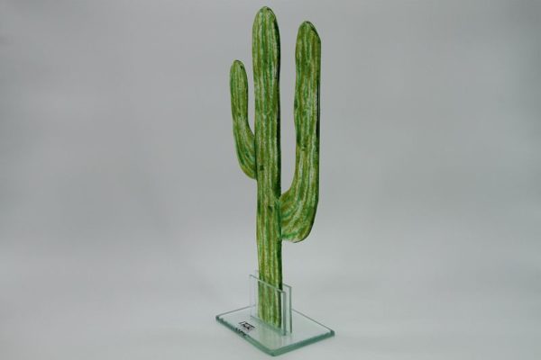 Glasfigur Kaktus grün 2