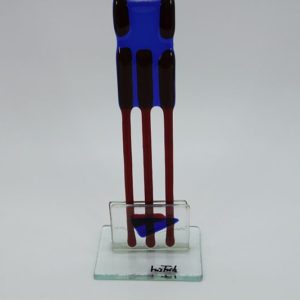 Glasfigur Skorbion rot blau 3