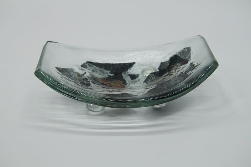 Glasschale klein Metall 1